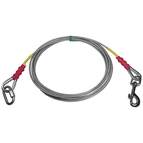 Freedom Aerial Dog Runs Replacement Lead Line Cable (Standard Duty, 15 FT)