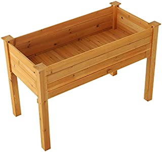 Outsunny 2' x 4' Wooden Elevated Garden Bed Outdoor Raised Planter Box with Legs