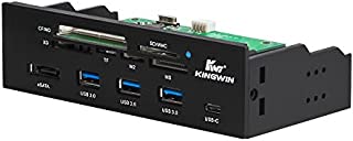 Kingwin Powered USB Hub 3.0 w/ 1 USB-C Port, SD Card Reader & Micro SD Card Reader - Sata Power Port w/Lightning Speed Data Transfer Up to 5Gbps - 5.25