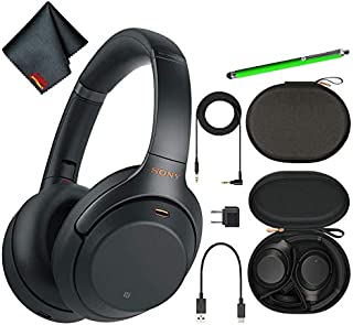 Sony WH-1000XM3B Wireless Bluetooth Noise-Canceling Over-Ear Headphones (Black) Basic Headphone Bundle Kit with Stylus