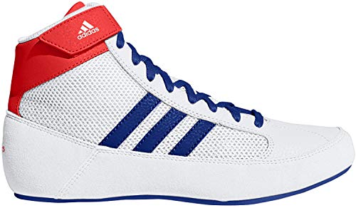 adidas mens Hvc Wrestling Shoe, White/Royal/Red, 8.5 US