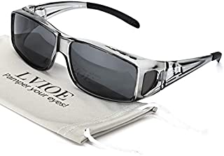 LVIOE Unisex Wear Over Prescription Glasses Rx Glasses Polarized Sunglasses