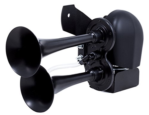 Kleinn Air Horns HOGKIT-1BK Complete Black Bolt On Direct Drive Air Horn - Harley Davidson