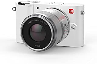 YI M1 4K 20 MP Mirrorless Digital Camera with Interchangeable Lens 12-40mm F3.5-5.6 Lens / 42.5mm F1.8 Storm (Pearl White)