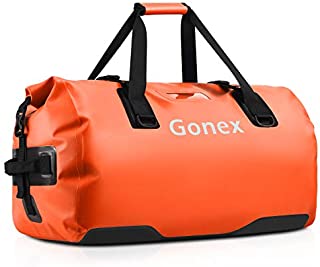 Gonex 60L Waterproof Duffel, Durable Travel Dry Duffle Bag for Kayaking Boating Fishing Outdoor Adventure Orange