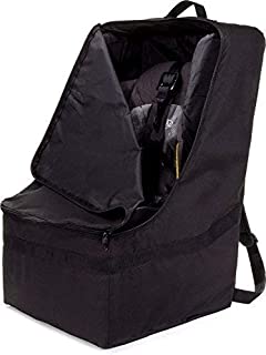 Zohzo Car Seat Travel Bag - Adjustable Padded Backpack for Car Seats (Black)