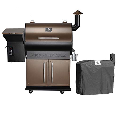 Z GRILLS ZPG-700D Wood Pellet Grill Smoker for Outdoor Cooking with Cover, 2020 Upgrade, 8-in-1 & Pid Controller