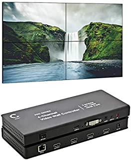 Expert Connect 2x2 Video Wall Controller | 1080p, HDMI 1.4, HDCP1.4 Compliant | HDMI & DVI Inputs; HDMI Outputs | 8 Display Modes - 2x2, 1x2, 1x3, 1x4, 2x1, 3x1, 4x1 | Cascading - 2x4, 2x8