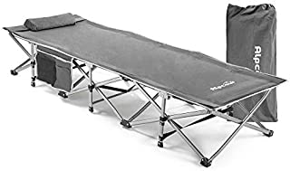 Alpcour Folding Camping Cot  Extra Strong Single Person Small-Collapsing Bed in a Bag w/Pillow for Indoor & Outdoor Use  Deluxe Comfortable Extra Heavy Duty Design Holds Adults & Kids Up to 440 Lbs