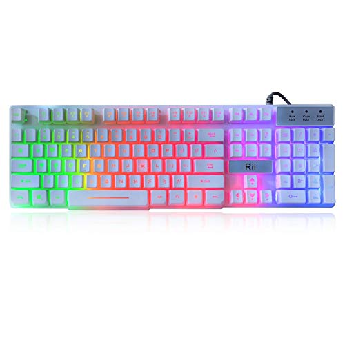 Rii RK100+ White Gaming Keyboard