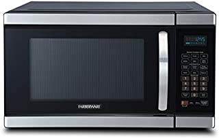 Farberware Gourmet FMO11AHTBKJ 1.1 Cu. Ft. 1100-Watt Microwave Oven with Smart Sensor Cooking and Inverter Technology, ECO Mode and Blue LED Lighting, Stainless Steel