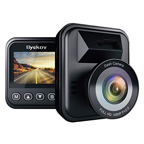 Byakov Dash Cam, 1080P Dash Camera for Cars with 170° Wide Angle, Car Camera with Night Vision, WDR, G-Sensor, Parking Monitor, Loop Recording