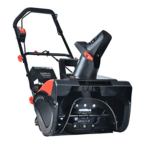 PowerSmart Snow Blower, 40V 4.0 Ah Lithium-Ion Battery Powered Snow Blower, 18-INCH Cordless Snow Blower, Electric Snow Thrower Chute Rotation Up to 30-Feet, DB2401