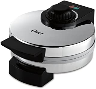 Oster Titanium Infused DuraCeramic Belgian Waffle Maker, Chrome (CKSTWF1502-TECO)