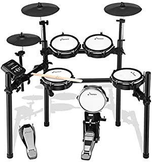 Donner DED-200 Electric Drum Set Electronic Kit with 5 Drums 3 Cymbals, Electric Drum, Audio Line and Drum Stick