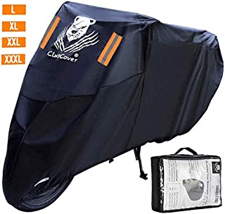 ClawsCover 104 Inch XXL Motorcycle Cover Waterproof Outdoor All Season UV Protection Scooter Bike Covers Accessories with Lock Hole & Storage Bag for Harley Davidson Honda Kawasaki Yamaha and More