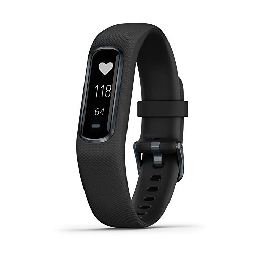 Garmin Vívosmart 4, Activity and Fitness Tracker w/Pulse Ox and Heart Rate Monitor, Midnight W/Black Band, 0.75 inches (010-01995-10)