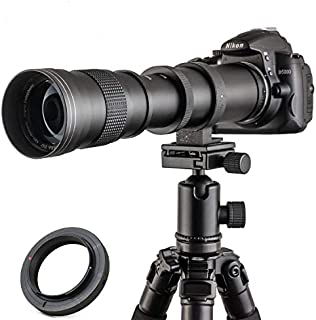 JINTU 420-800mm f/ 8.3-F16 Telephoto Zoom Camera Lens for Canon EOS Rebel APS-C DSLR 60D, 77D, 70D,80D, 650D, 750D, 7D, T7i, T7s, T7, T6s, T6i, T6, T5i, T5, SL2 SL1 Digital SLR Cameras + Carry Bag