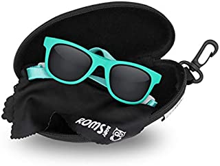 Baby Sunglasses with Strap - 400 UV Protection Polarized Lenses - Unisex Toddler/Kid. Shatterproof W/Soft Pouch and Hard Case - Ages 6 mos. to 3 years - Turquoise - FDA Approved