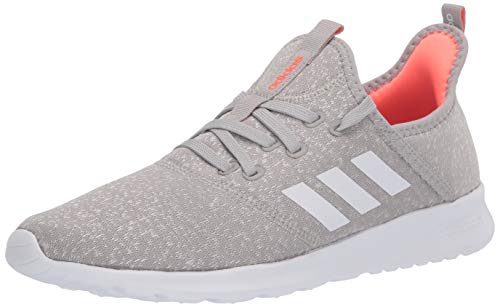 adidas Women's Cloudfoam Pure Running Shoe, Metal Grey/Chalk White, 8 Medium US