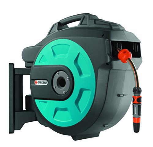 GARDENA Retractable Hose Reel 82-Feet With Convenient Hose Guide