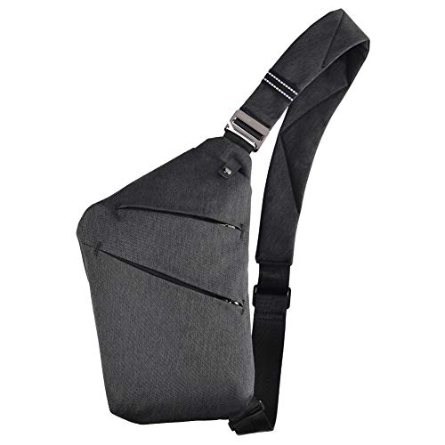 OSOCE Sling Chest Bag Cross Body Shoulder Backpack Anti Theft Travel Bags Daypack for Men WomenBlack