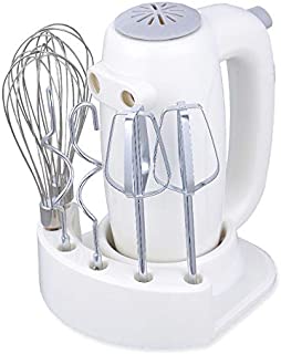 Electric Hand Mixer, 5-Speed, 200W Ultra Power Kitchen Hand Mixers with 6 Stainless Steel Attachments (2 Wired Beaters,2 Whisks and 2 Dough Hooks) and Storage Case