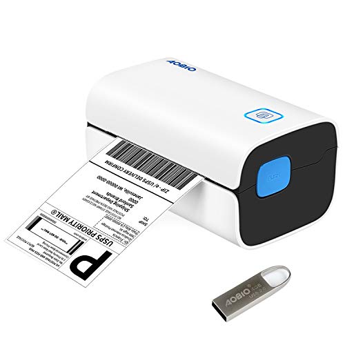 AOBIO Shipping Label Printer, 4x6 Label Printer, Commercial Grade Direct Thermal Speed Printer, Thermal Barcode Printer, Compatible with Etsy, Ebay, Amazon, FedEx, UPS, Shopify, USPS Etc