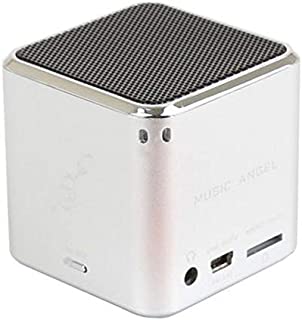 Original Mini Music Angel JH-MD07U Digital Speakers for Cellphone PC Support USB Disk/Micro SD/TF Card MP3 Player FM Radio (Silver)