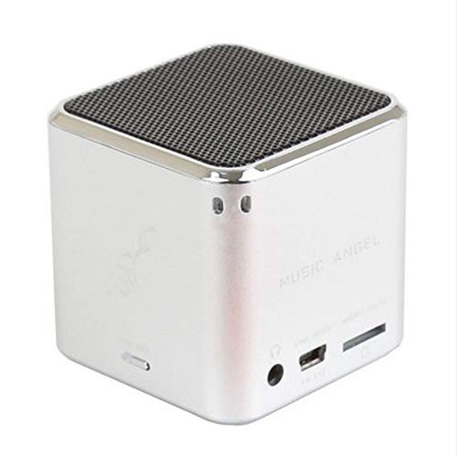 Original Mini Music Angel JH-MD07U Digital Speakers for Cellphone PC Support USB Disk/Micro SD/TF Card MP3 Player FM Radio (Silver)