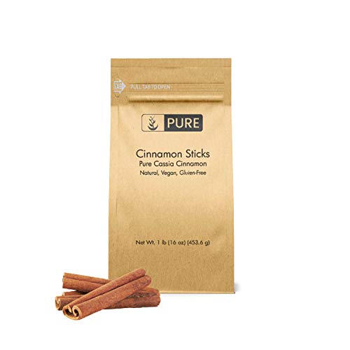 Cinnamon Sticks (1 lb) by PURE, All-Natural, Cooking/Baking, Crafting, Flavor Infusion, Aromatherapy, Anti-Inflammatory Properties, Lowers Blood Sugar