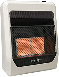 Lost River Dual Fuel Ventless Infrared Radiant Plaque Space Heater, 20,000 BTU, White