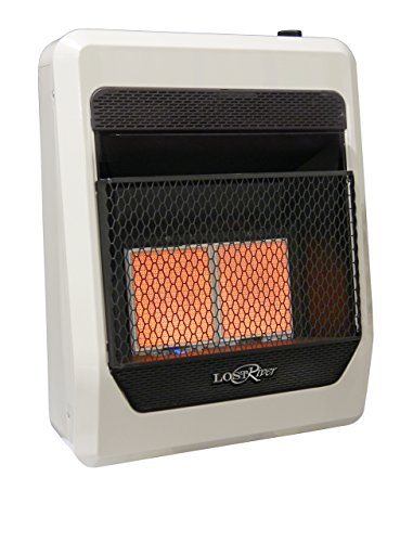 Lost River Dual Fuel Ventless Infrared Radiant Plaque Space Heater, 20,000 BTU, White