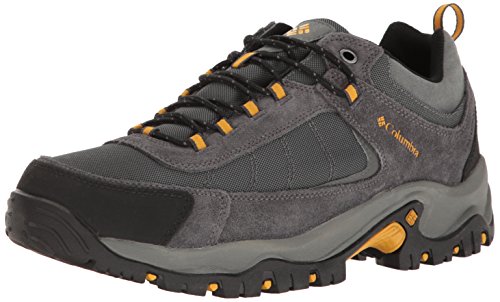 Columbia Men's Granite Ridge Waterproof Hiking Shoe, Dark Grey, Golden Yellow, 9.5 D US