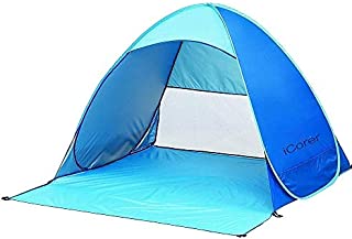 iCorer Automatic Pop Up Instant Portable Outdoors Quick Cabana Beach Tent Sun Shelter, Blue