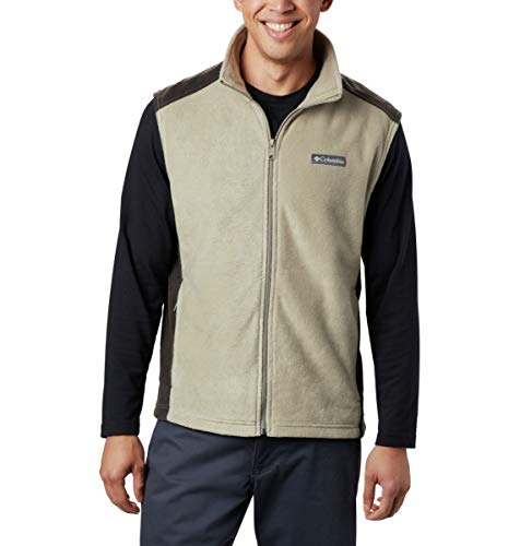 Columbia Men's Steens Mountain Full Zip Soft Fleece Vest, Tusk, Buffalo, Large