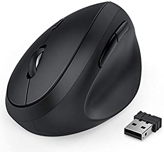 Wireless Vertical Mouse, Jelly Comb Wireless Mouse 2.4G High Precision Ergonomic Optical Mice  for Small Hands  (Black)