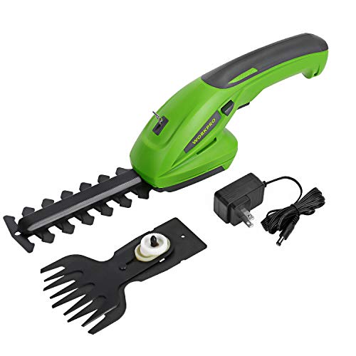 WORKPRO 7.2V 2-in-1 Cordless Grass Shear + Shrubbery Trimmer