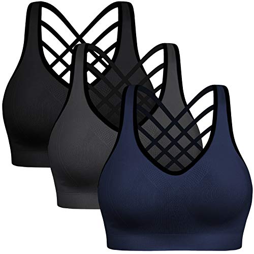 Padded Strappy Sports Bras - BHRIWRPY