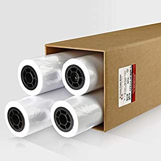 PlotterPaperDirect CAD Paper Rolls, 30 x 150 (4 Pack), 20 lb. Uncoated 96 Bright White Paper on a 2 Core, 75 GSM Plotter Paper For Engineers, Architects, Copy Service Shops w/Inkjet Printers