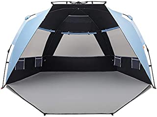 Easthills Outdoors Instant Shader Dark Shelter Pop Up Beach Tent Sun Shelter with UPF 50+ UV Protection for Kids & Family Sky Blue