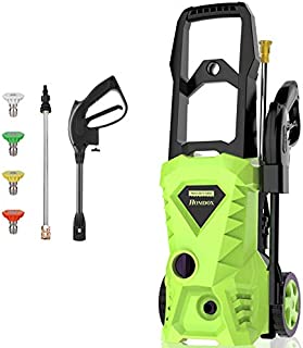 Homdox Pressure Washer 2500PSI 1.5GPM Electric Pressure Washer,for Cleaning Cars, Driveways,Garden, Patios,Power Washer with (4) Nozzle Adapter, Longer Cables and Hoses and Detergent Tank (Green)