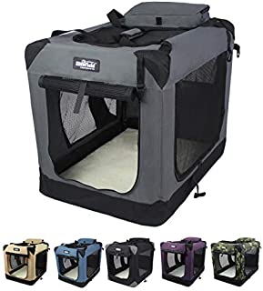 EliteField 3-Door Folding Soft Dog Crate, Indoor & Outdoor Pet Home, Multiple Sizes and Colors Available (36