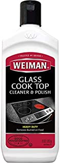 Weiman Glass Cooktop Heavy Duty Cleaner & Polish - Shines and Protects Glass/Ceramic Smooth Top Ranges with its Gentle Formula - 10 Oz., Clear