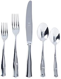 Vietri Borgo Five-Piece Place Setting - Premium Stainless Steel Flatware for Home and Restaurant Use, Perfect for Casual or Formal Dining