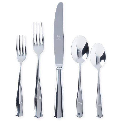 Vietri Borgo Five-Piece Place Setting - Premium Stainless Steel Flatware for Home and Restaurant Use, Perfect for Casual or Formal Dining