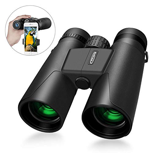 Compact Binoculars 10x42 with Low Light Night Vision Waterproof High Power Binoculars for Bird Watching Hunting Opera Concert Theater and Sport Games for Adults and Kids by IKALULA