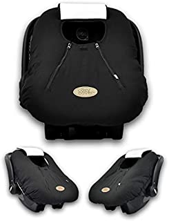 Cozy Cover Infant Car Seat Cover - The Industry Leading Infant Carrier Cover Trusted by Over 5.5 Million Moms Worldwide for Keeping Your Baby Cozy & Warm (Black)