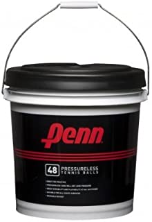 Penn Pressureless Tennis Balls - Non-Pressurized Training / Practice Tennis Balls - Reusable Bucket of 48