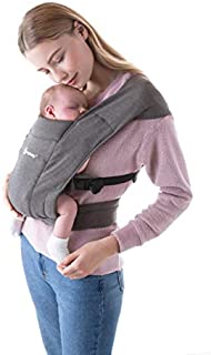 Ergobaby Embrace Cozy Newborn Baby Wrap Carrier (7-25 Pounds), Heather Grey